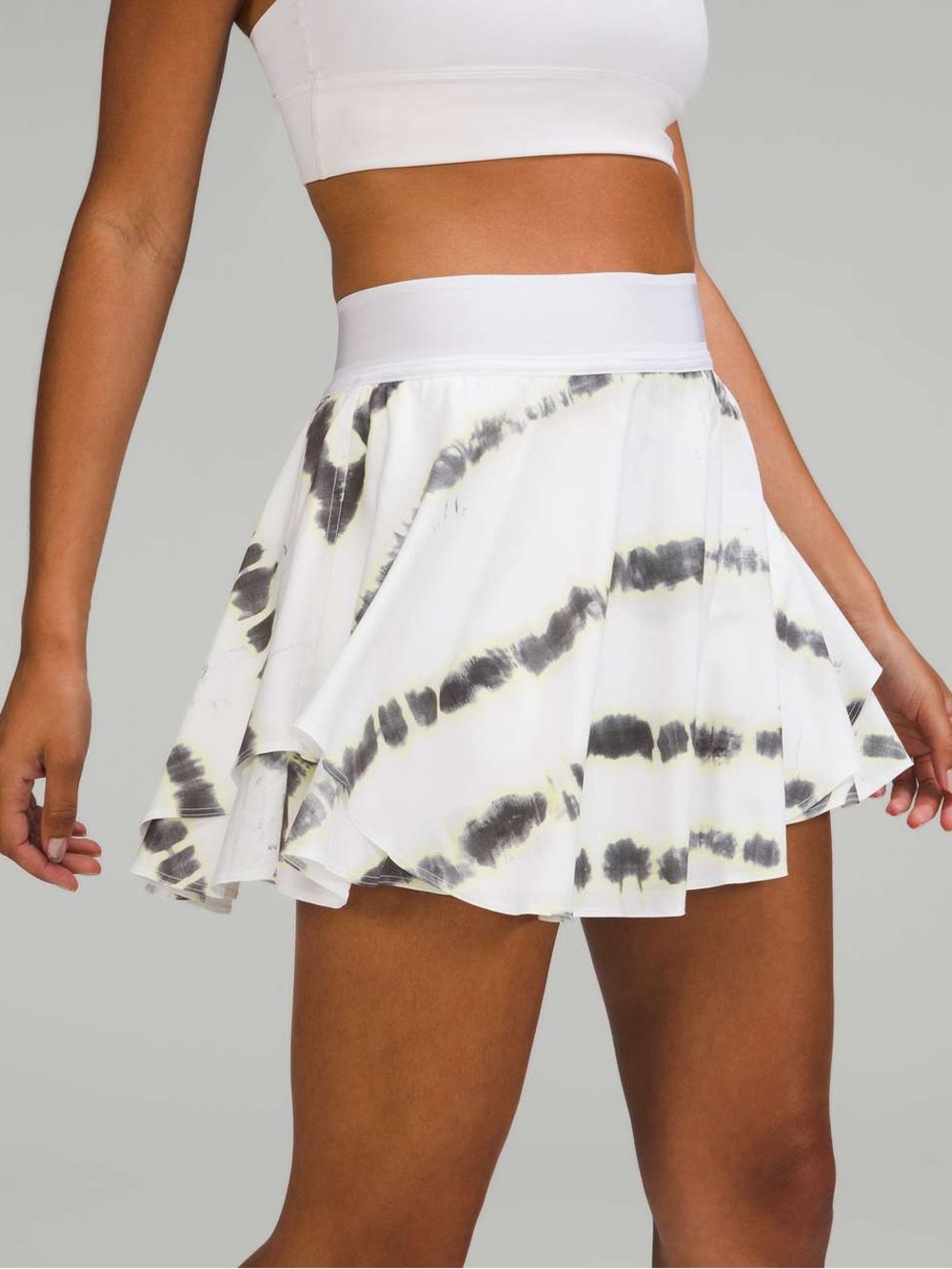 lululemon athletica White Tie-Dye Skirted Shorts